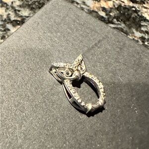 Silver and Sparkle Owl Design Pendant for Neckace